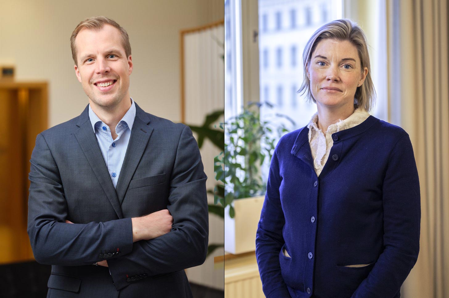 Christoffer Sander och Karin Falkenäng, Danske Bank.