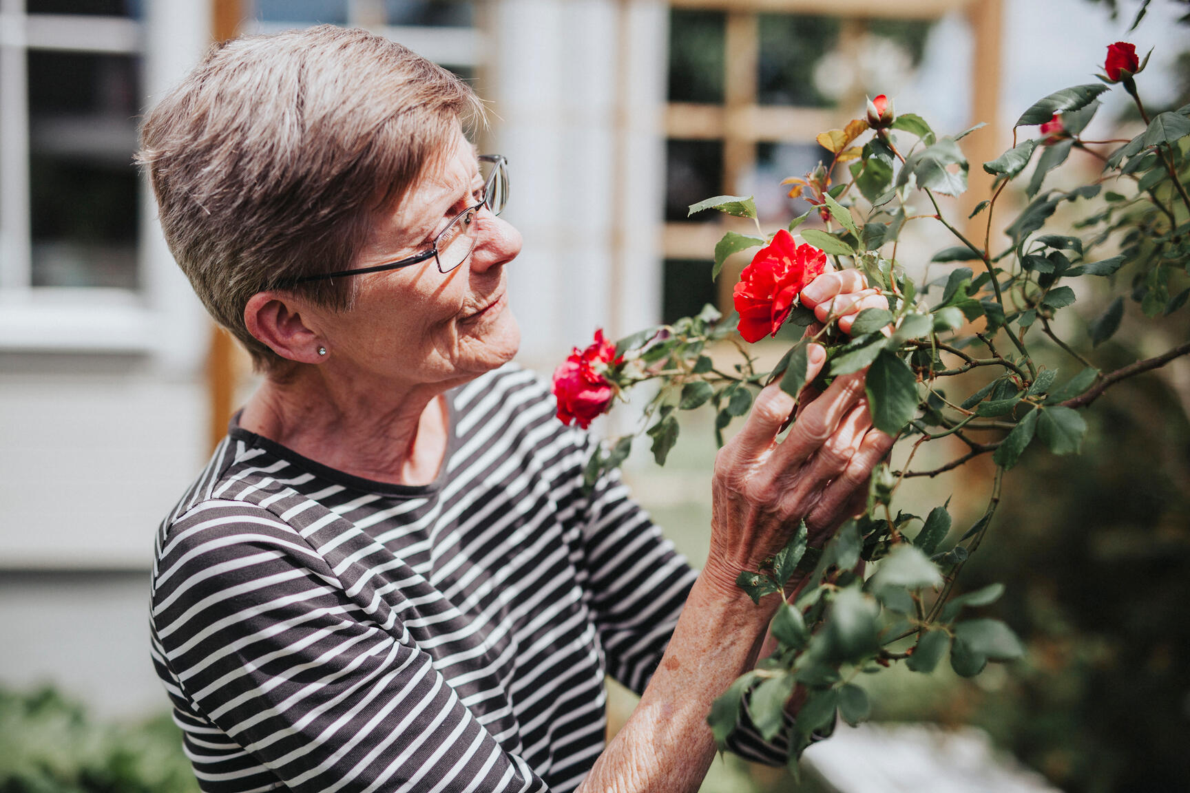 Woman in garden
